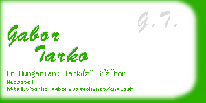 gabor tarko business card